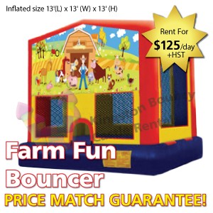 Kingston Bouncy Castle Rentals - Separate Castles 2014 - Farm Fun Bouncer No Slide